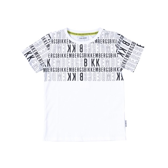 T-shirt  Bikkembergs bambino estiva mezza manica bianca 8 anni - 16 anni