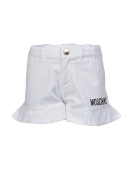 Shorts Moschino bianco bambina estivo con logo 4 anni- 14 anni