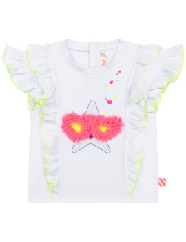 T-shirt bianca  Billieblush neonata estiva 6 mesi- 2 anni