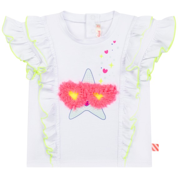 T-shirt bianca  Billieblush neonata estiva 6 mesi- 2 anni