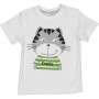 T-shirt Birba bianca neonato estiva 6 mesi - 30 mesi .