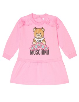 Abito Moschino neonata invernale rosa collezione a/i 2022/2023 6 mesi- 18 mesi