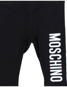 leggings in cotone Moschino neonata nero collezione a/i 2023 6 mesi- 3 anni