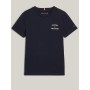 T-shirt Tommy Hilfiger blu bambino estiva in cotone manica corta 2 anni- 16 anni