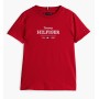 T-shirt rossaTommy Hilfiger bambino estiva in cotone manica corta 2 anni- 16 anni