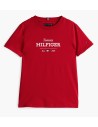 T-shirt rossaTommy Hilfiger bambino estiva in cotone manica corta 2 anni- 16 anni