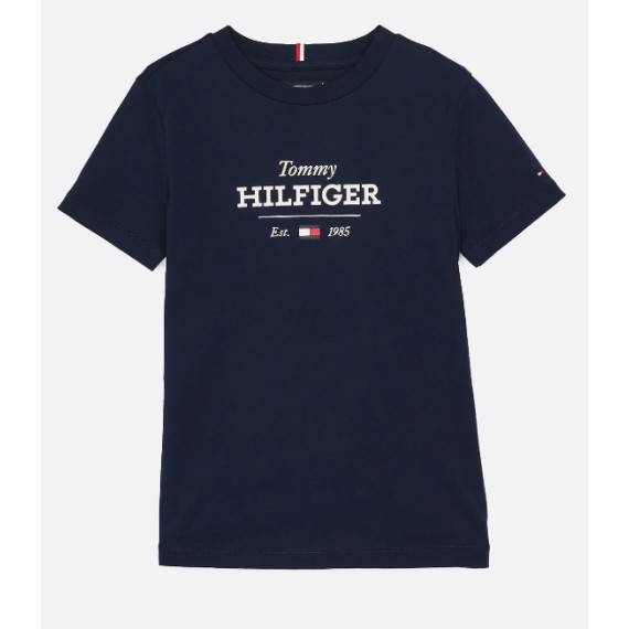 T-shirt blu Tommy Hilfiger bambino estiva in cotone manica corta 2 anni- 16 anni